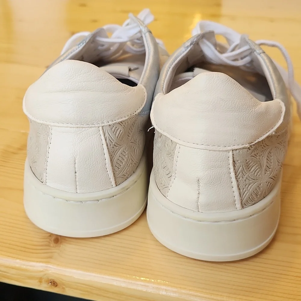 Miz Mooz Jane & Courtney Lace-Up Sneakers CJ Linen/Pewter EU 41 US 10